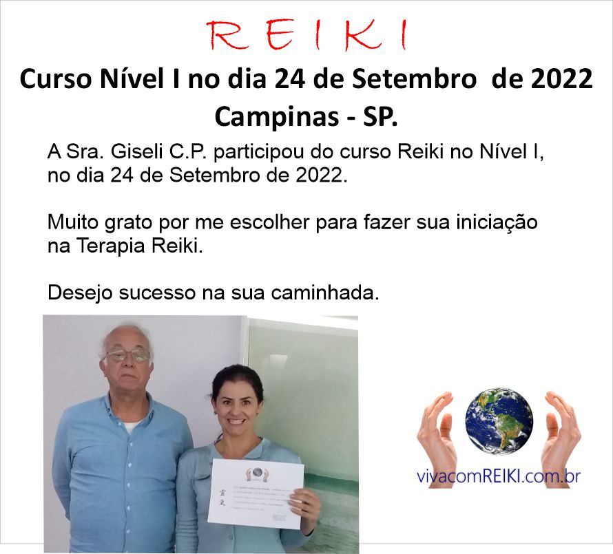 Curso Reiki Nível I em Campínas