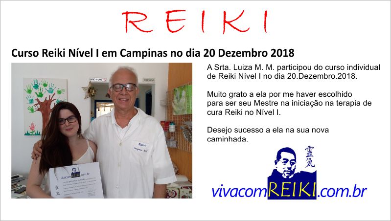 Curso individal de Reiki nível I em Campinas