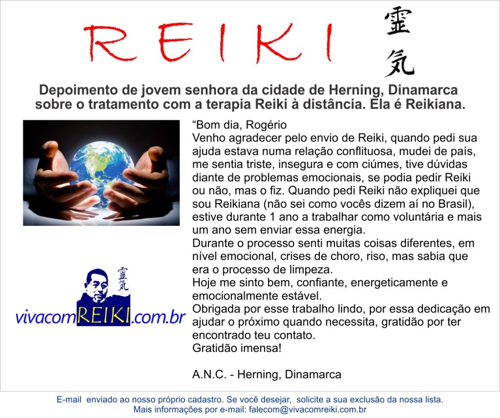 Depoimento tratamento Reiki distância