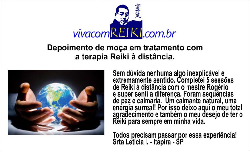 Depoimento de jovem senhorita sobre tratamento à distância